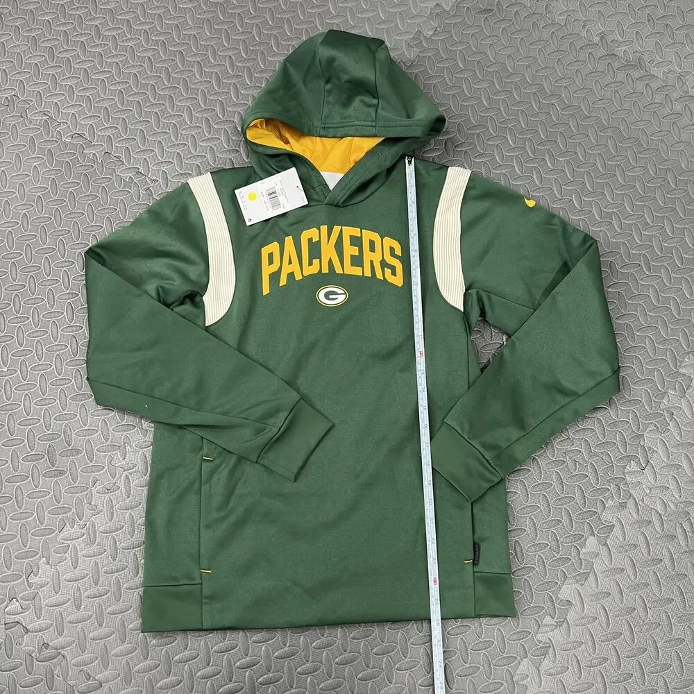 Nike Green Bay Packers Therma Hoodie Size XL 18/20 Kids Green Pullover